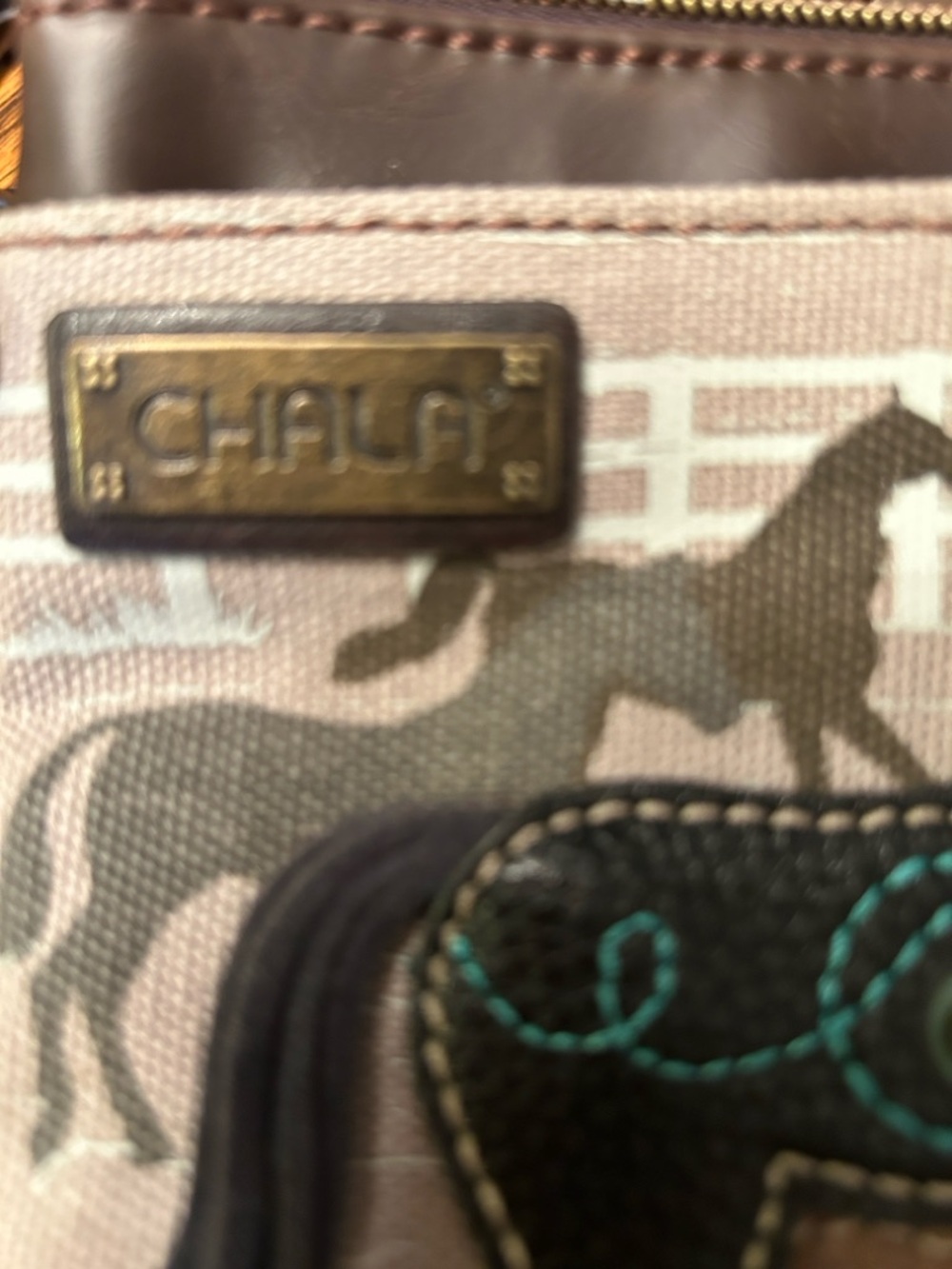 Chala Brown & Tan Crossbody Handbag - Picture 4 of 6